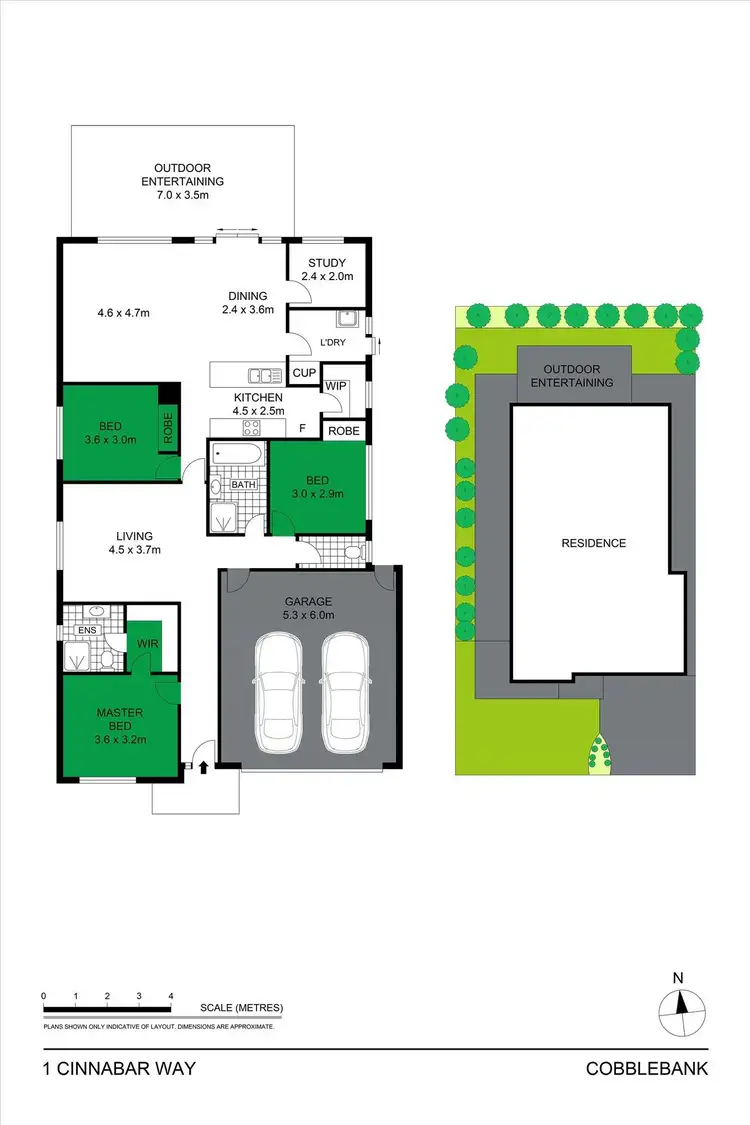 Floorplan of Homely house listing, 1 Cinnabar Way, Cobblebank VIC 3338