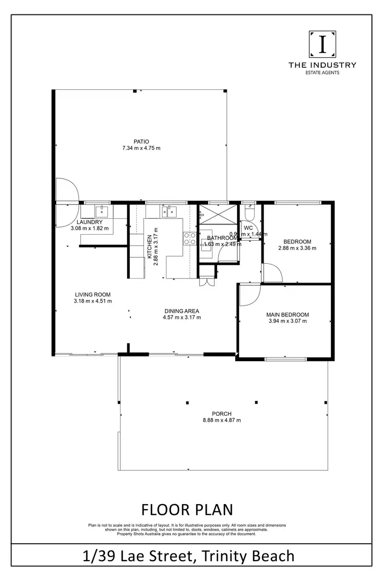 Floorplan of Homely semi-detached listing, 1/39 Lae Street, Trinity Beach QLD 4879