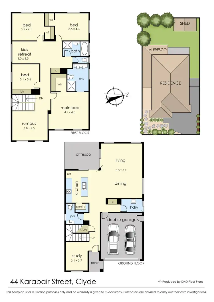 Floorplan of Homely house listing, 44 Karabair Street, Clyde VIC 3978
