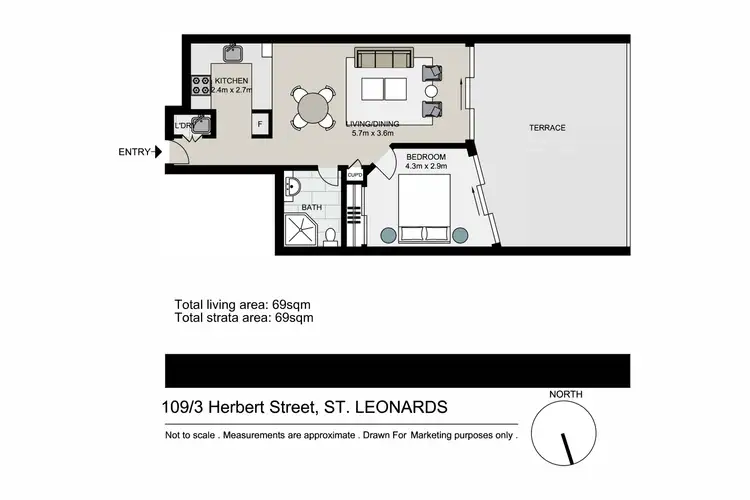 Floorplan of Homely apartment listing, 109/3 Herbert Street, St Leonards NSW 2065
