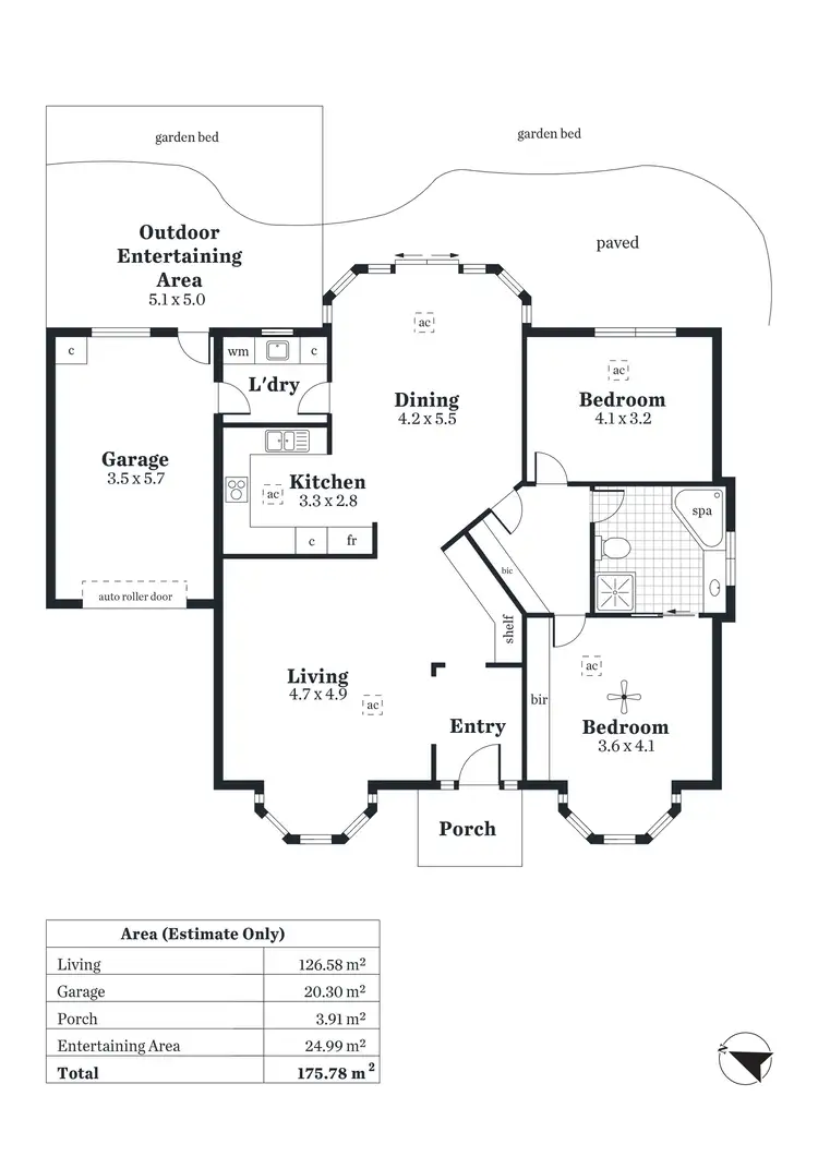 Floorplan of Homely unit listing, 1/9 Pomona Road, Stirling SA 5152