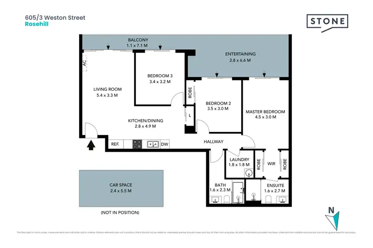 Floorplan of Homely apartment listing, 605/3 Weston Street, Rosehill NSW 2142