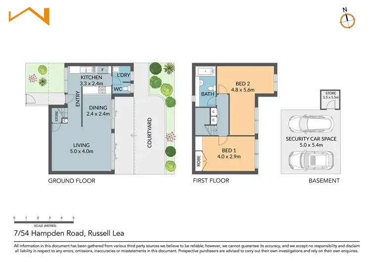Floorplan of Homely townhouse listing, 7/54 Hampden Road, Russell Lea NSW 2046