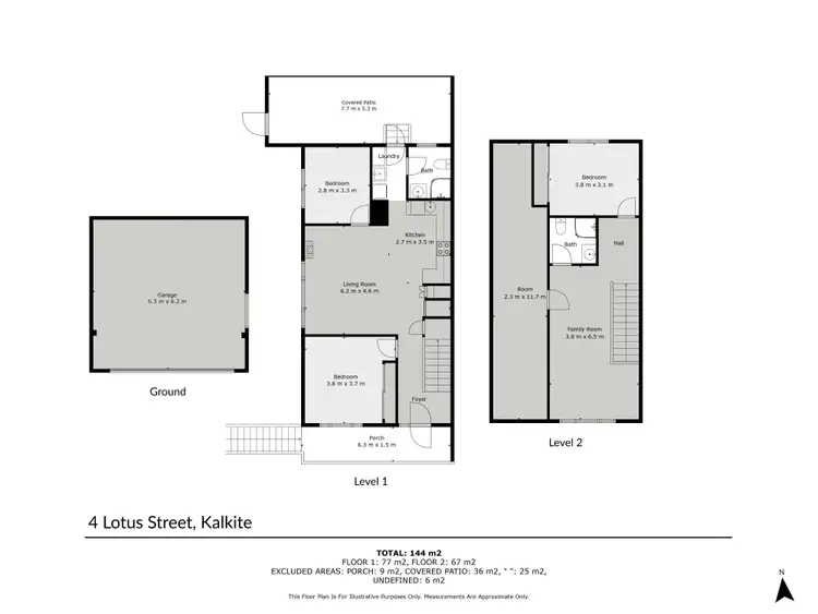 Floorplan of Homely semi-detached listing, 4B Lotus Avenue, Kalkite NSW 2627