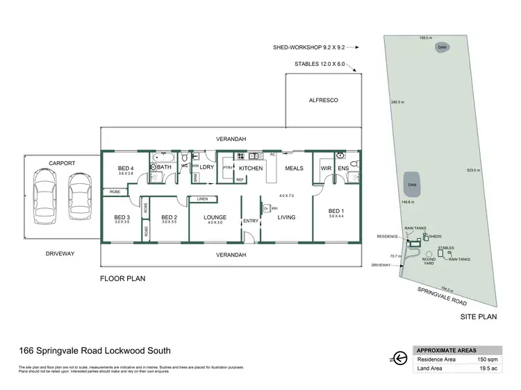 Floorplan of Homely rural property listing, 166 Springvale Road, Lockwood South VIC 3551