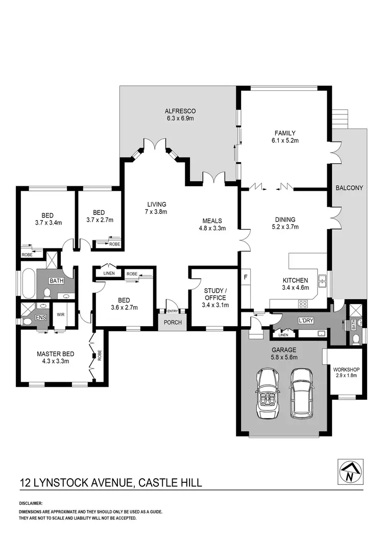 Floorplan of Homely house listing, 12 Lynstock Avenue, Castle Hill NSW 2154