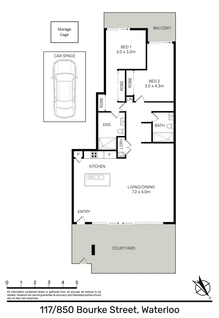 Floorplan of Homely apartment listing, 117/850 Bourke Street, Waterloo NSW 2017