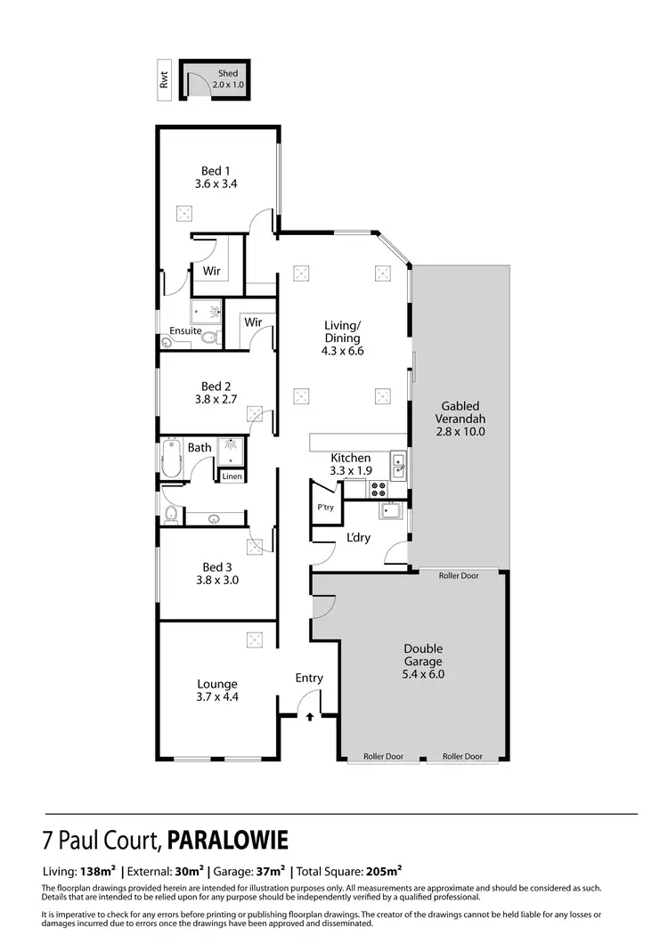 Floorplan of Homely house listing, 7 Paul Court, Paralowie SA 5108