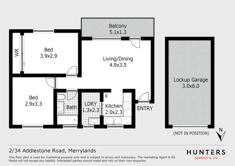 Floorplan of Homely apartment listing, 2/34 Addlestone Road, Merrylands NSW 2160