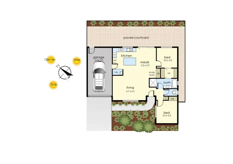 Floorplan of Homely unit listing, 3/85 Ashleigh Avenue, Frankston VIC 3199