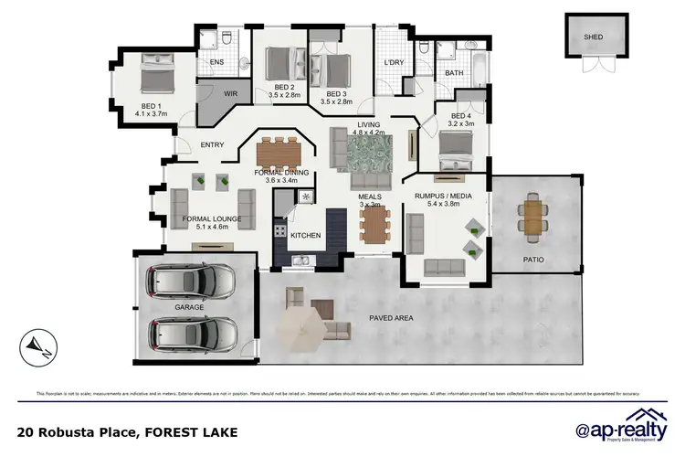 Floorplan of Homely house listing, 20 Robusta Place, Forest Lake QLD 4078