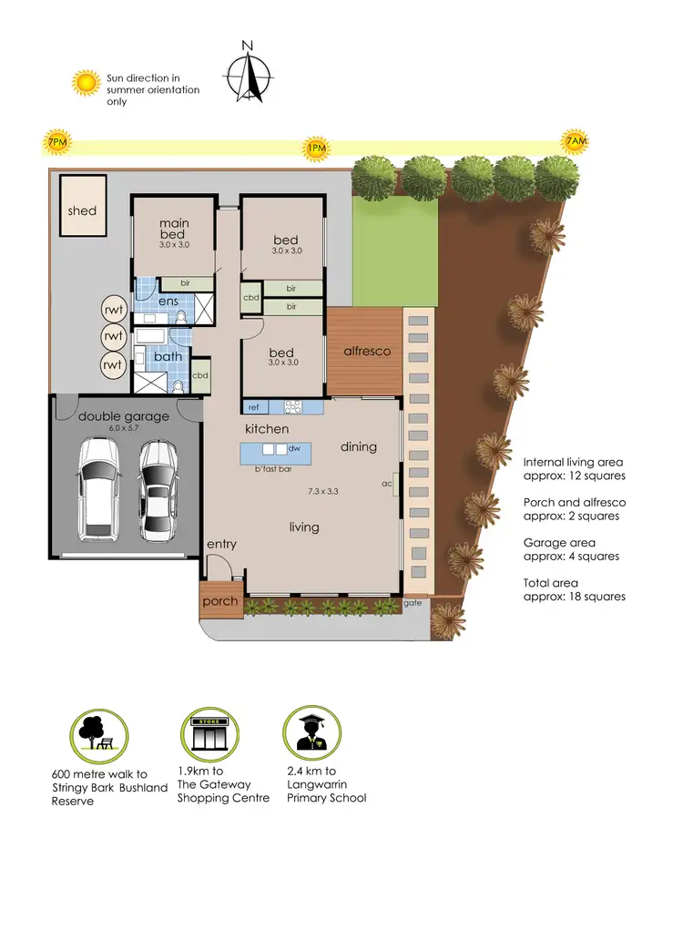 Floorplan of Homely unit listing, 3/52 Aqueduct Road, Langwarrin VIC 3910