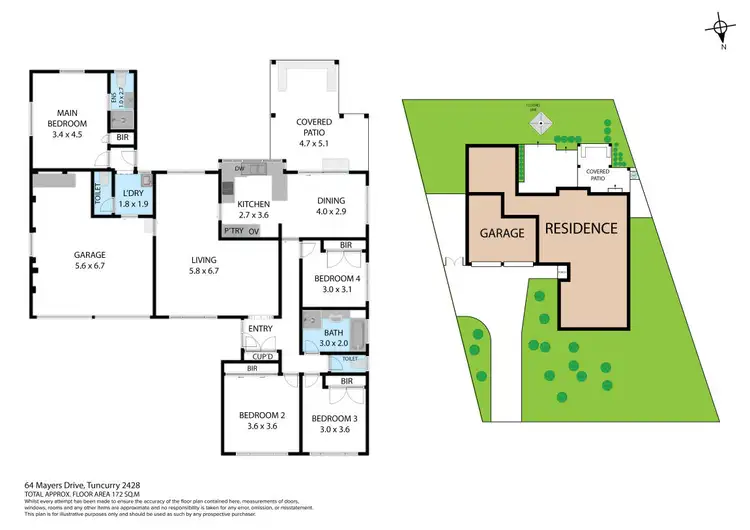 Floorplan of Homely house listing, 64 Mayers Drive, Tuncurry NSW 2428