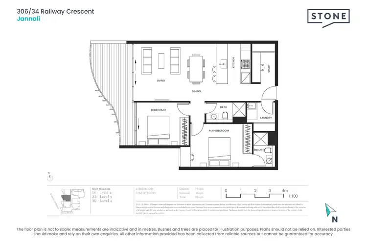 Floorplan of Homely apartment listing, 306/34 Railway Crescent, Jannali NSW 2226