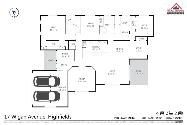 Floorplan of Homely house listing, 17 Wigan Avenue, Highfields QLD 4352