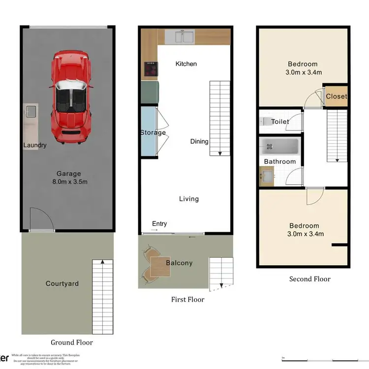 Floorplan of Homely unit listing, 3/7 Gull Street, Woorim QLD 4507