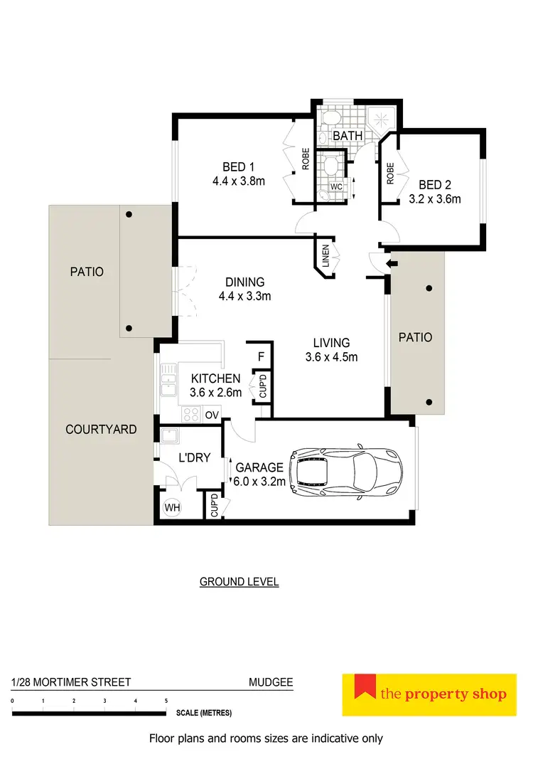 Floorplan of Homely unit listing, 1/28 Mortimer Street, Mudgee NSW 2850