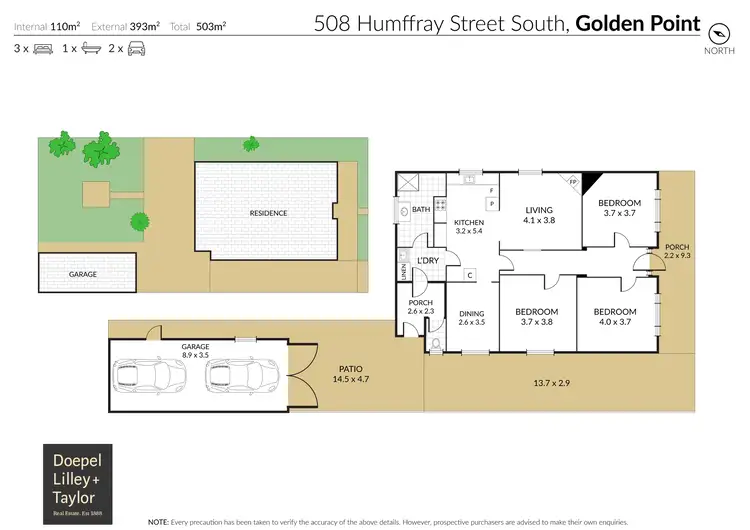 Floorplan of Homely house listing, 508 Humffray Street South, Golden Point VIC 3350
