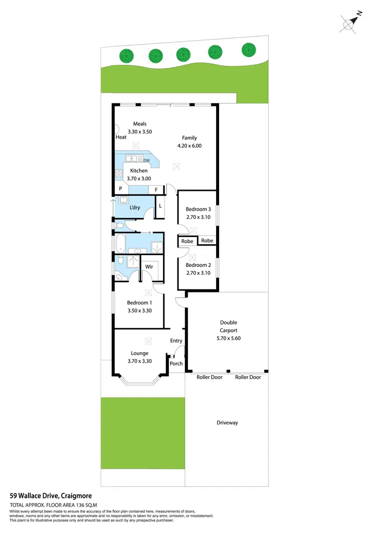Floorplan of Homely house listing, 59 Wallace Drive, Craigmore SA 5114