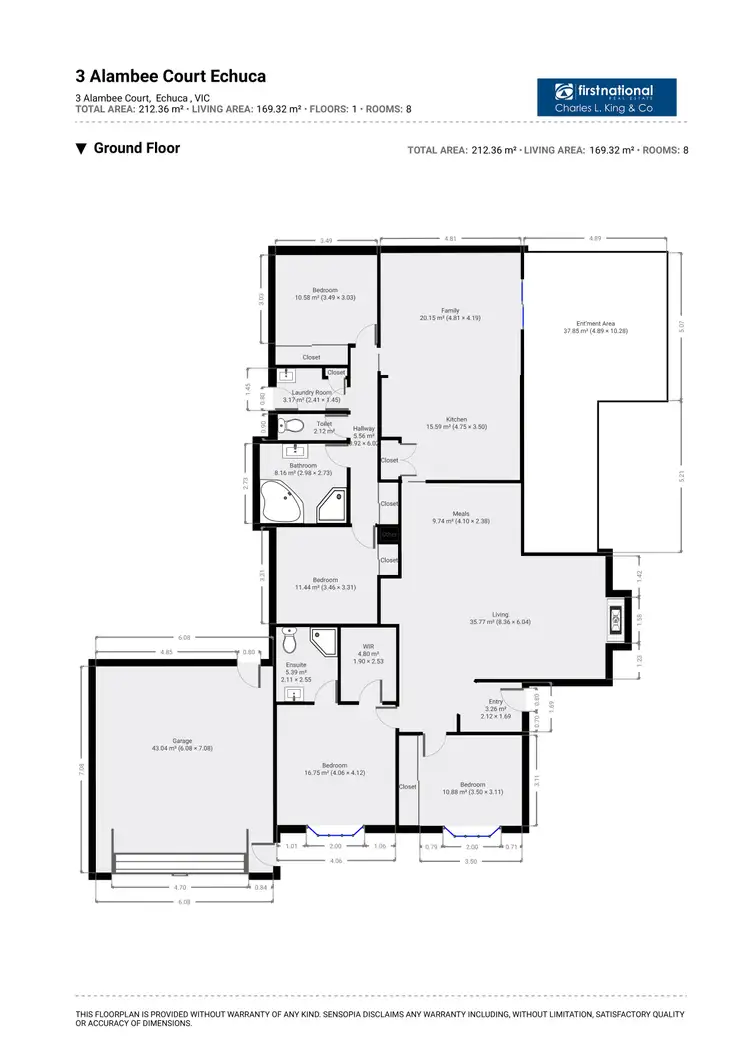 Floorplan of Homely house listing, 3 Alambee Way, Echuca VIC 3564