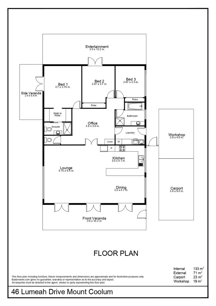 Floorplan of Homely house listing, 46 Lumeah Drive, Mount Coolum QLD 4573