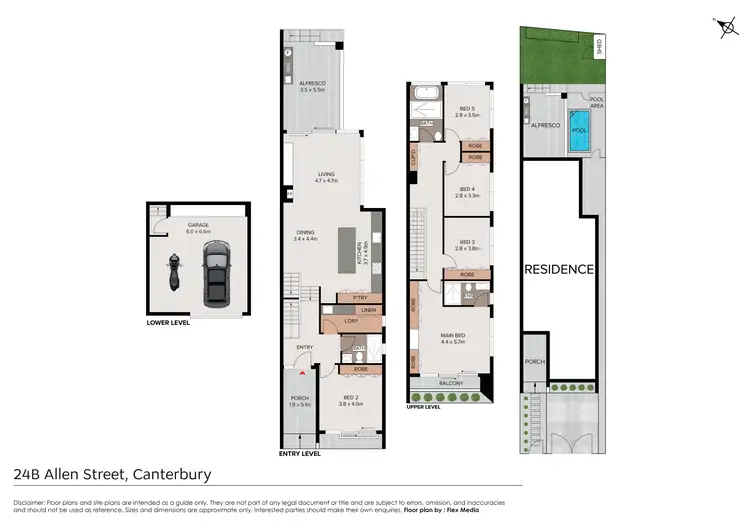 Floorplan of Homely semi-detached listing, 24b Allen Street, Canterbury NSW 2193