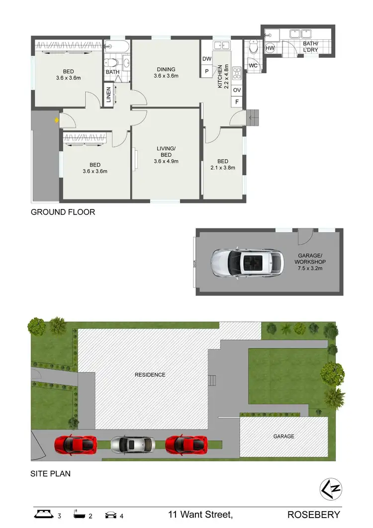 Floorplan of Homely house listing, 11 Want Street, Rosebery NSW 2018