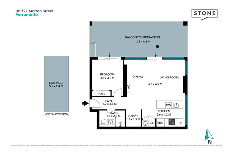 Floorplan of Homely apartment listing, 919/2K Morton Street, Parramatta NSW 2150