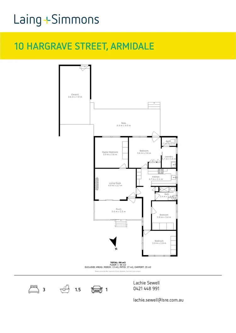 Floorplan of Homely house listing, 10 Hargrave Street, Armidale NSW 2350