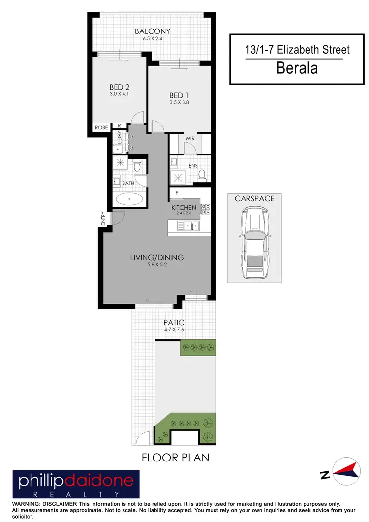 Floorplan of Homely apartment listing, 13/1-7 Elizabeth Street, Berala NSW 2141
