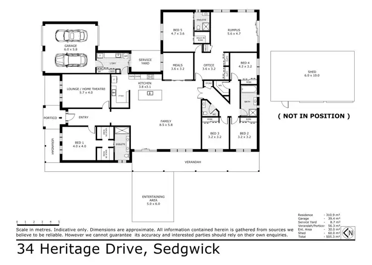 Floorplan of Homely house listing, 34 Heritage Drive, Sedgwick VIC 3551