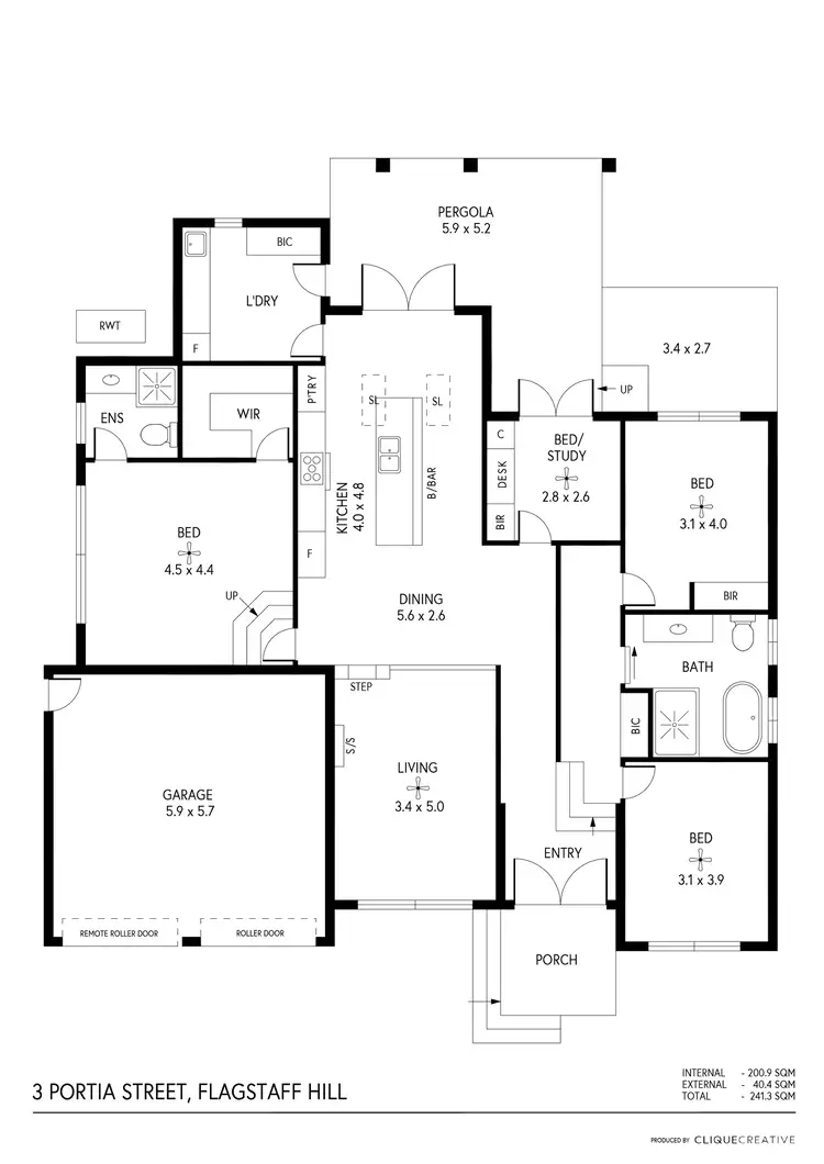Floorplan of Homely house listing, 3 Portia Street, Flagstaff Hill SA 5159