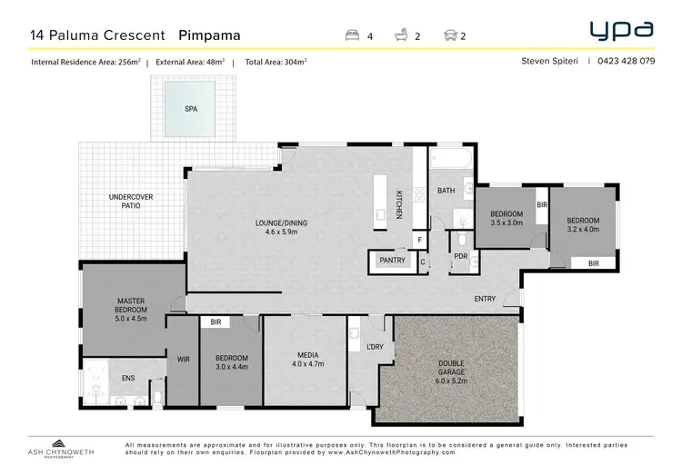 Floorplan of Homely house listing, 14 Paluma Crescent, Pimpama QLD 4209