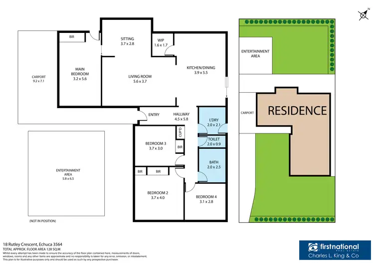Floorplan of Homely house listing, 18 Rutley Crescent, Echuca VIC 3564