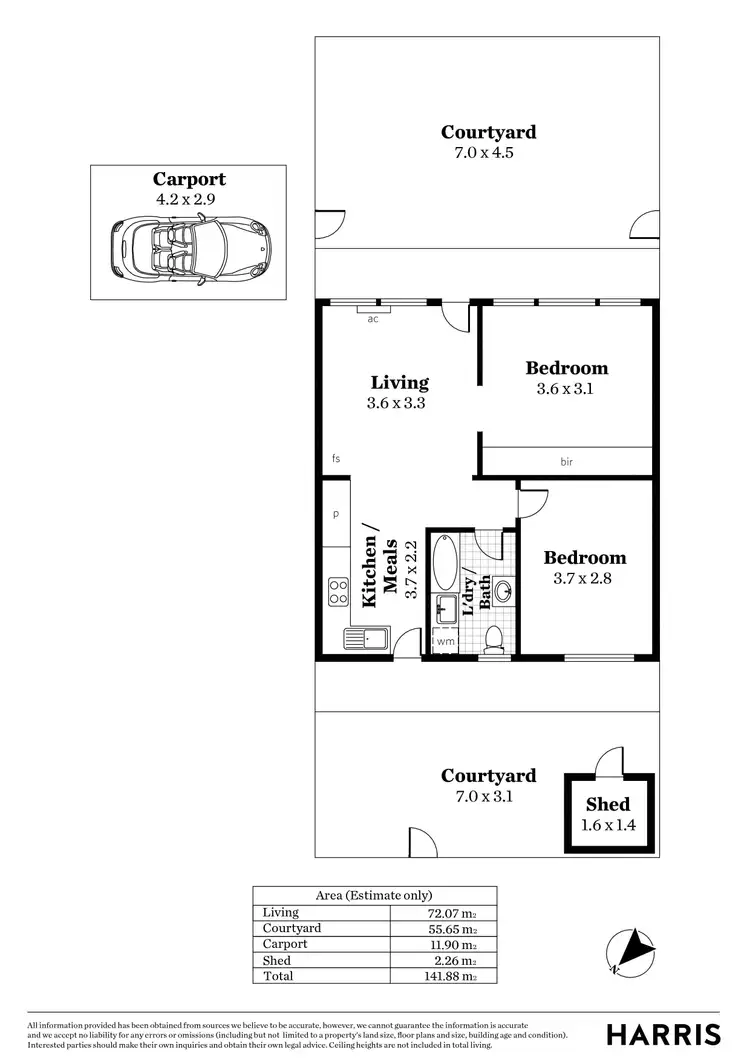 Floorplan of Homely unit listing, 3/7 Pipers Avenue, Windsor Gardens SA 5087
