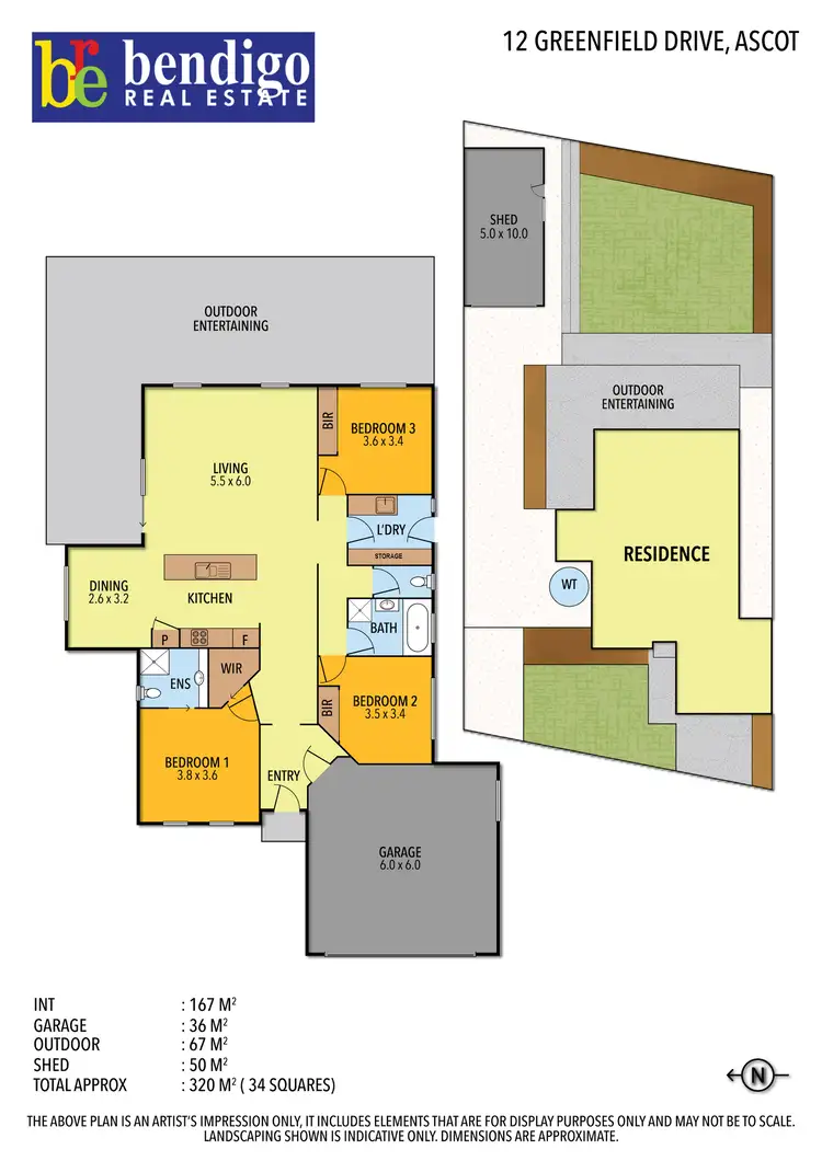 Floorplan of Homely house listing, 12 Greenfield Drive, Epsom VIC 3551