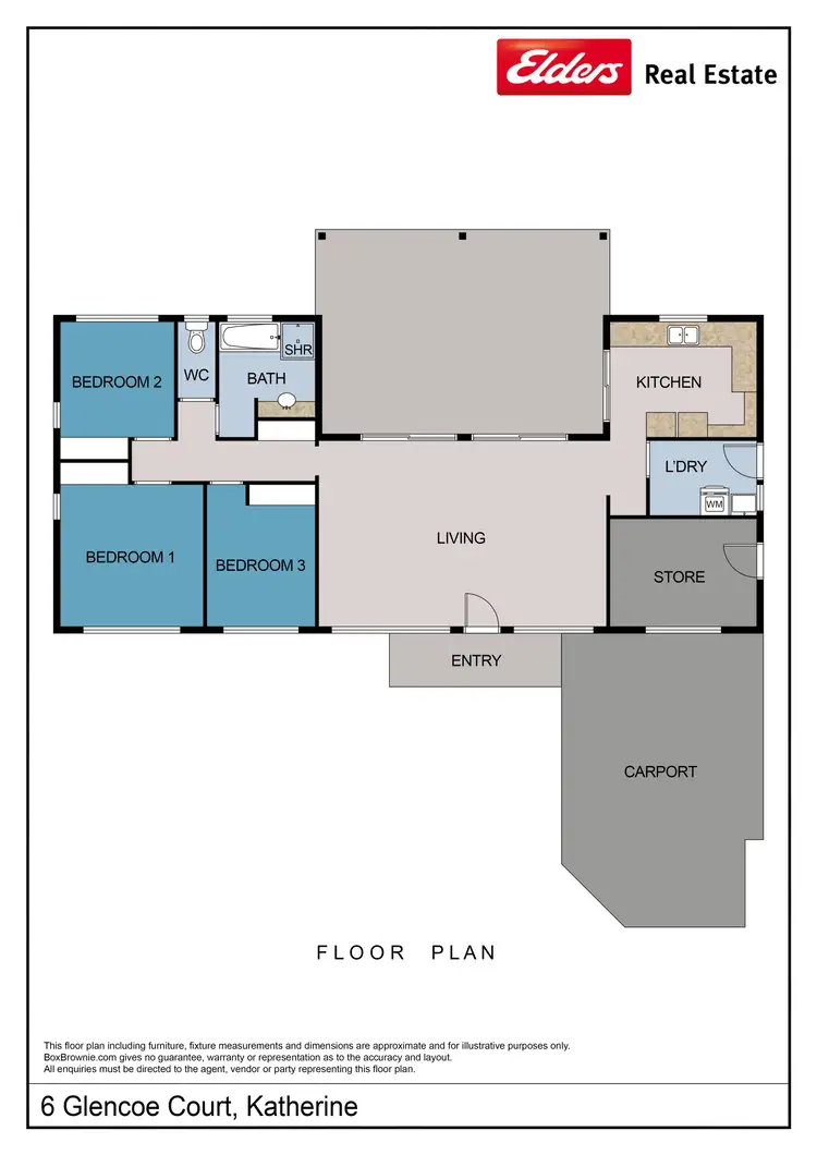 Floorplan of Homely house listing, 6 Glencoe Court, Katherine NT 850