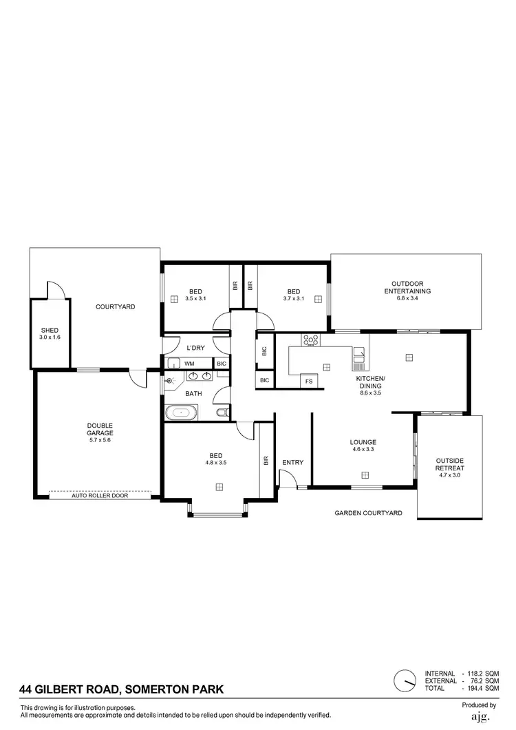 Floorplan of Homely house listing, 44 Gilbert Road, Somerton Park SA 5044