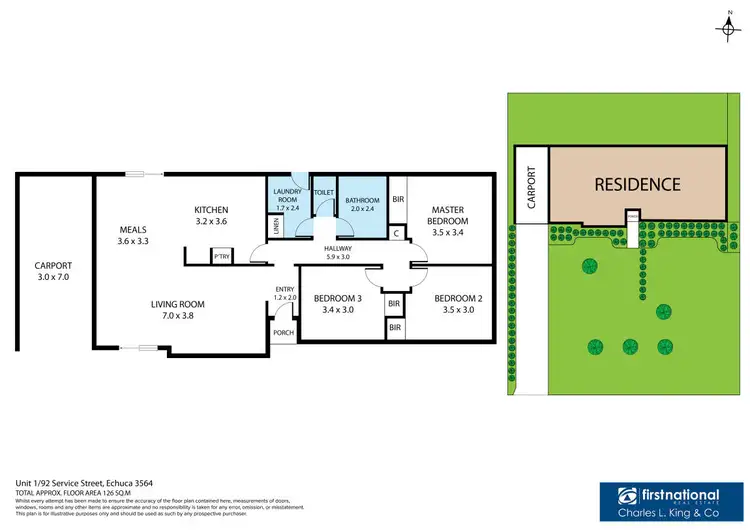 Floorplan of Homely house listing, 1/92 Service Street, Echuca VIC 3564