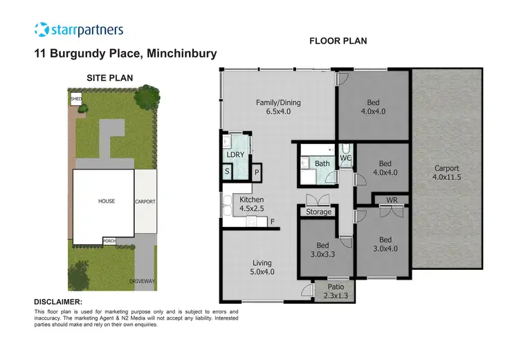Floorplan of Homely house listing, 11 Burgundy Place, Minchinbury NSW 2770