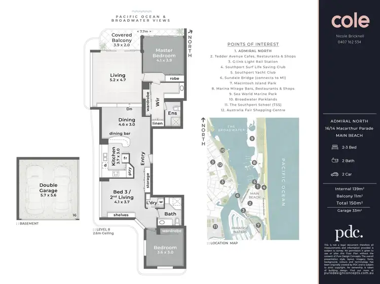Floorplan of Homely apartment listing, 16/14 MacArthur Parade, Main Beach QLD 4217