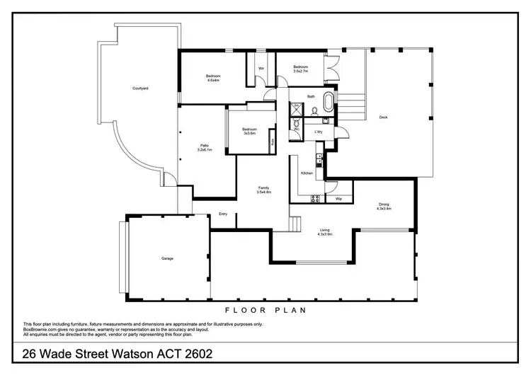 Floorplan of Homely house listing, 26 Wade Street, Watson ACT 2602