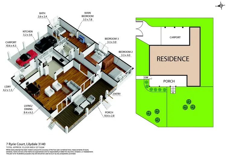 Floorplan of Homely house listing, 7 Ryrie Court, Lilydale VIC 3140