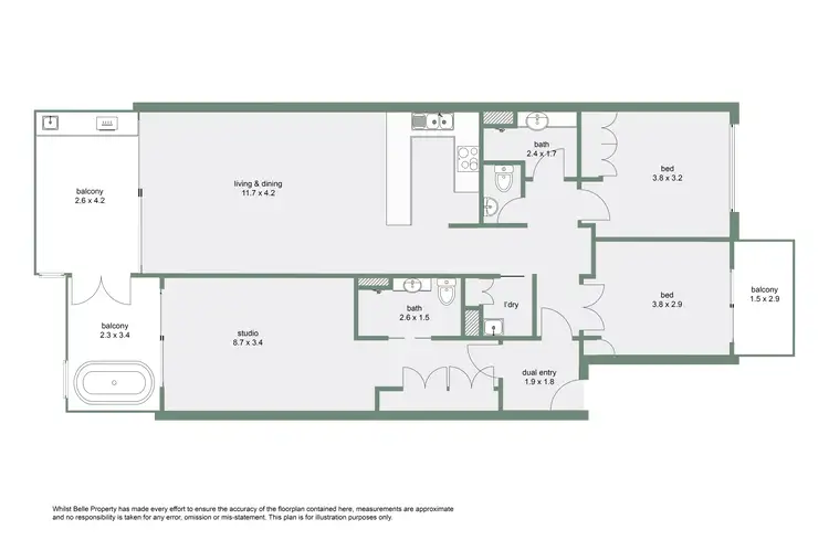 Floorplan of Homely apartment listing, 6323-6324/123-127 Williams Esplanade, Palm Cove QLD 4879