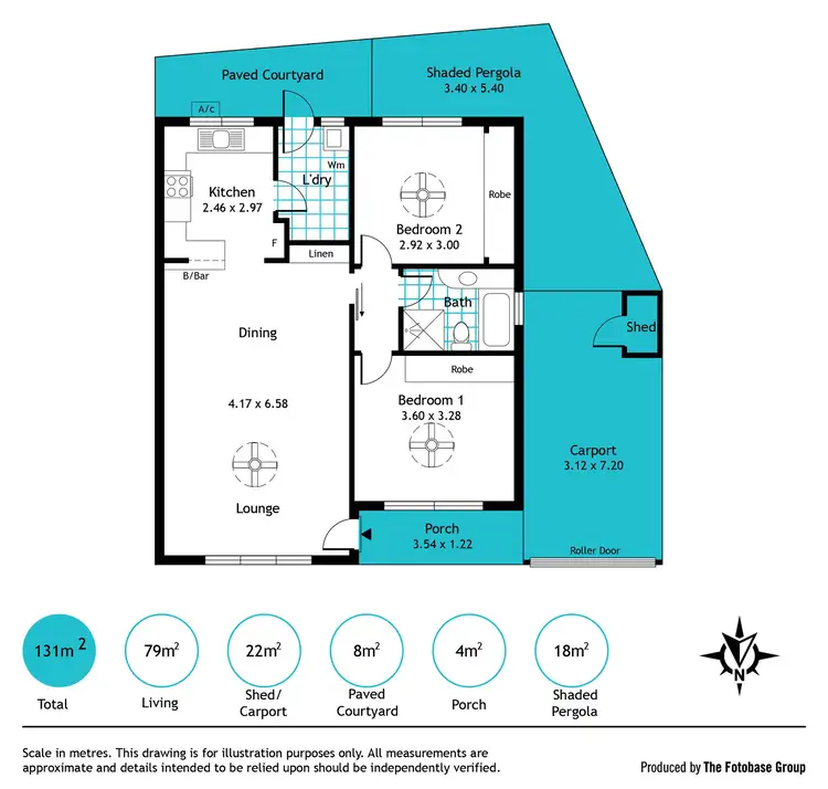 Floorplan of Homely unit listing, 6/8 Hall Crescent, Old Noarlunga SA 5168