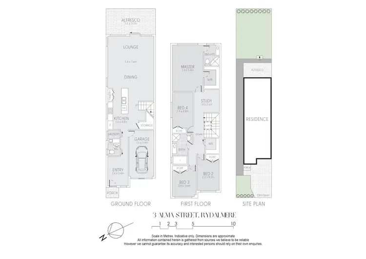 Floorplan of Homely semi-detached listing, 3 Alma Street, Rydalmere NSW 2116