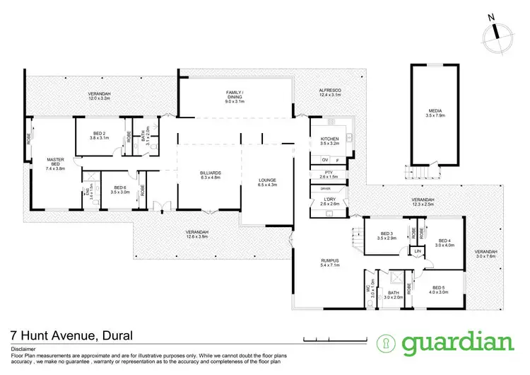 Floorplan of Homely rural property listing, 7 Hunt Avenue, Dural NSW 2158