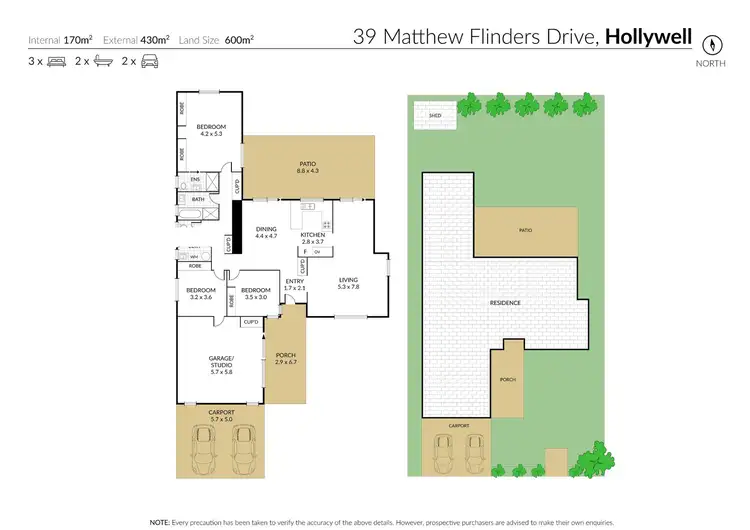 Floorplan of Homely house listing, 39 Matthew Flinders Drive, Hollywell QLD 4216