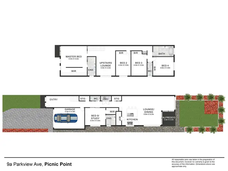 Floorplan of Homely semi-detached listing, 9A Parkview Avenue, Picnic Point NSW 2213