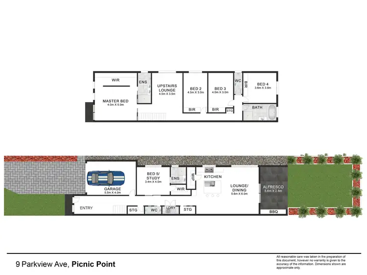 Floorplan of Homely semi-detached listing, 9 Parkview Avenue, Picnic Point NSW 2213